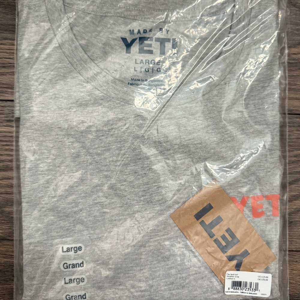 Yeti Men's Heather Gray Short Sleeve Tee